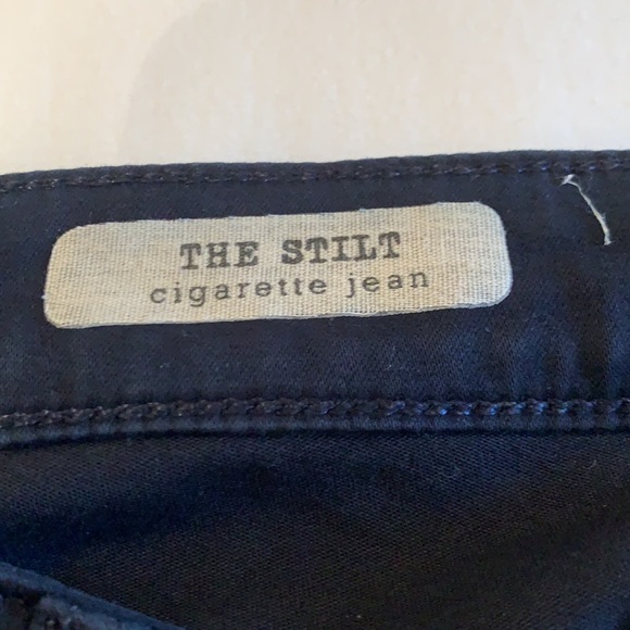 AG THE STILT CIGARETTE LEG JEANS IN SOFT PIMA COTTON COLOR DARK NAVY BLUE - Picture 10 of 16